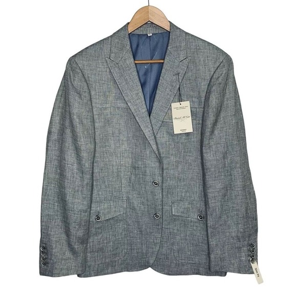 Murano Other - Murano Baird McNutt Linen Sport Coat Mens Large Short Peak Lapel NWT $250